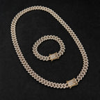 CADENA CUBANA BAÑADA EN ORO 18K CON CIRCONES, 60 CM DE LARGO, 1 AÑO GARANTIA + 1 PULSERA DE REGALO