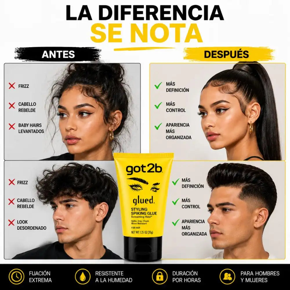 GOT2B, FIJACION EXTREMA PARA CEJAS Y PEINADOS