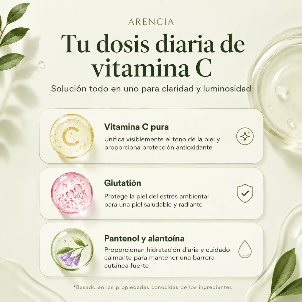 ✨ARENCIA- VITAMINA C Y GLUTATION PARA UNA PIEL SIN MANCHAS DESDE LA PRIMERA APLICACION✨