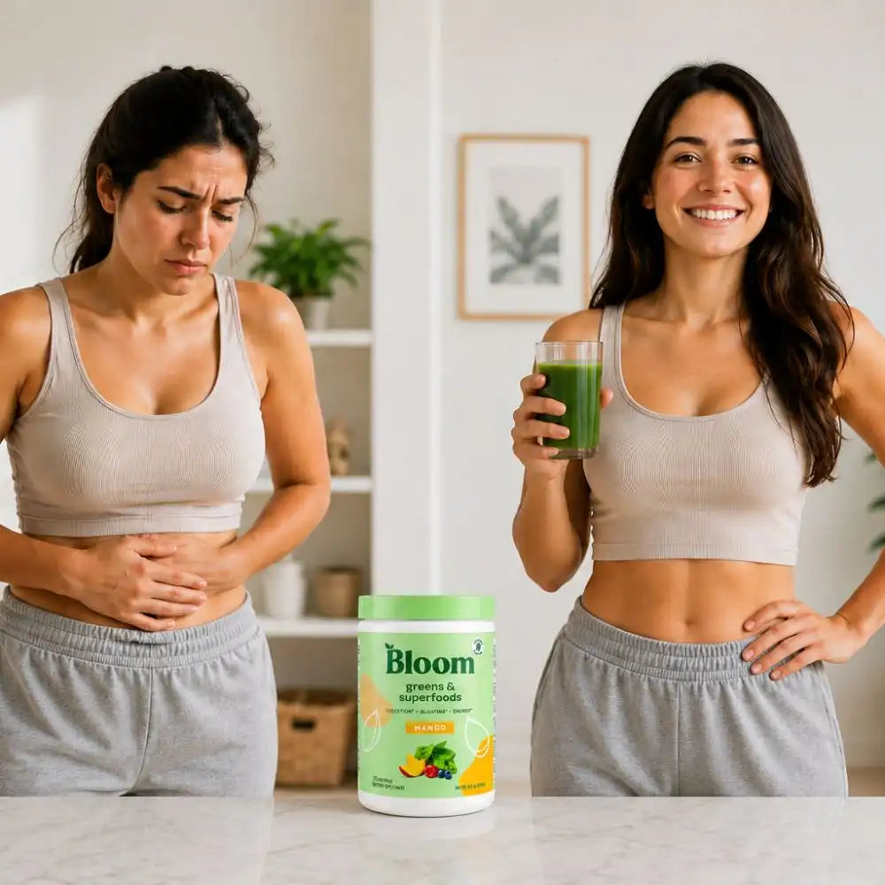 OLVIDATE DE LA MALA DIGESTION Y RENUEVA TU CUERPO CON BLOOM GREENS & SUPERFOODS  -TARRO 326.4gr