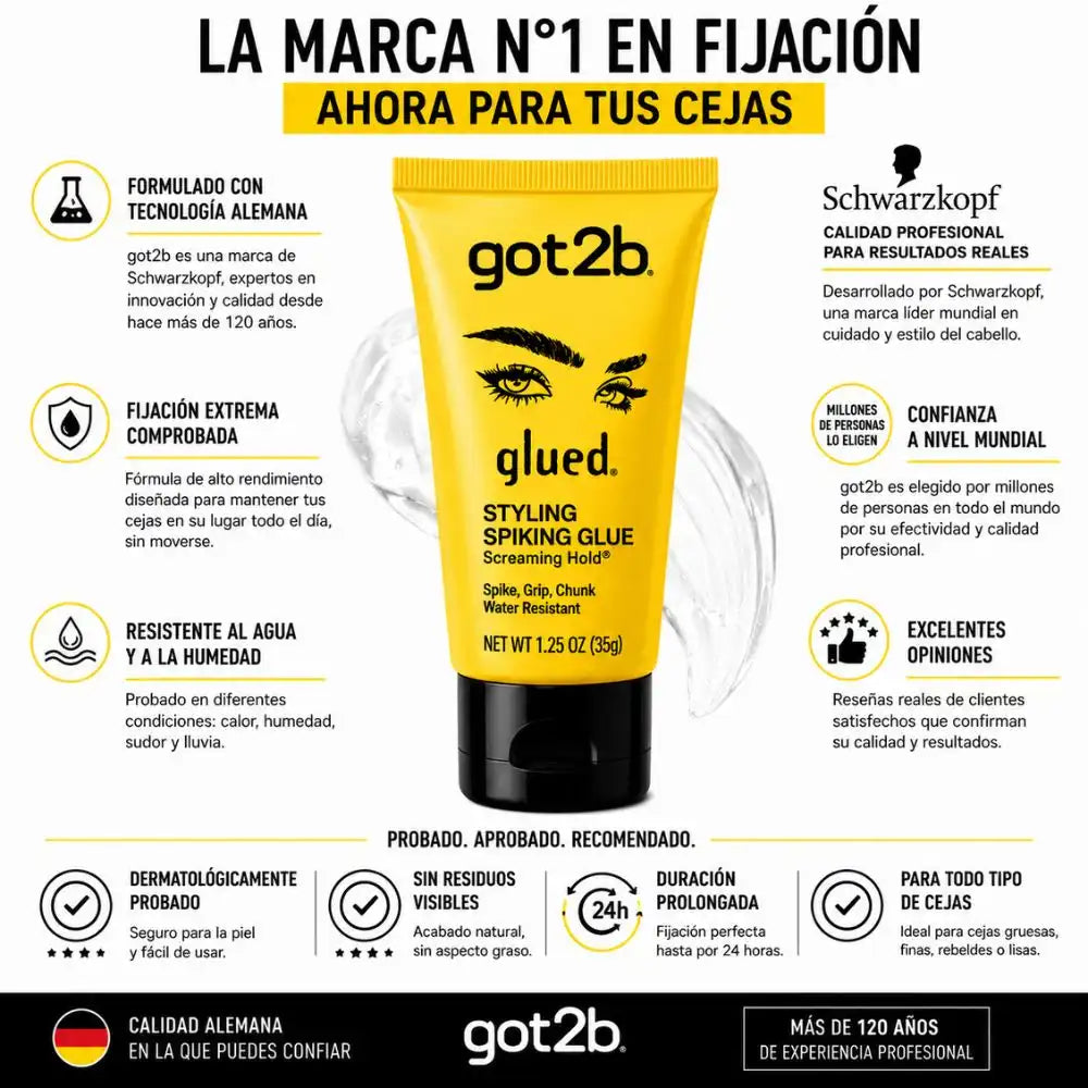 GOT2B, FIJACION EXTREMA PARA CEJAS Y PEINADOS
