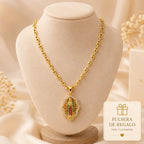CADENA VIRGEN DE GUADALUPE ORO LAMINADO 18K+ 60CM DE LARGO+ PULSERA + 1 AÑO DE GARANTIA